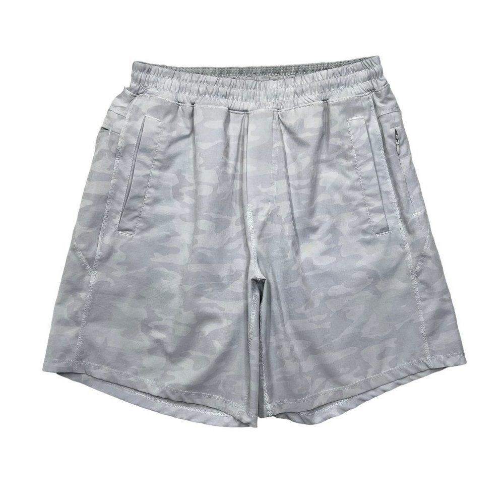 Freeballers‎ Shorts Men's Medium Gray Camo Brief Lined Athletic Training Running